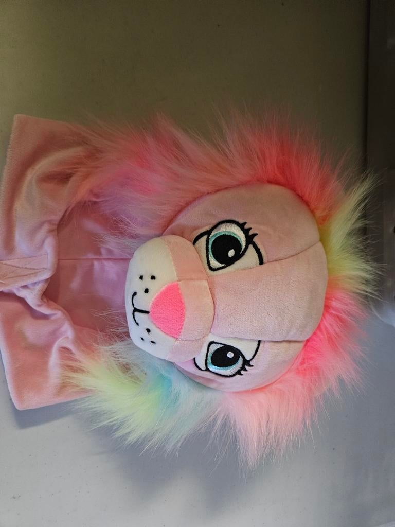 Carnavals muts, verkleedmuts, leeuwenkop muts, Ophalen, Zo goed als nieuw, 104 of kleiner, Jongen of Meisje