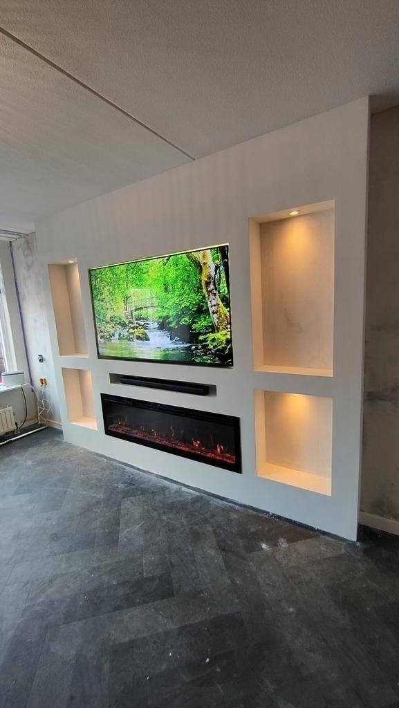 Sfeerhaard  , Cinewall tv kast , Cinewall. Renovatie, Ophalen of Verzenden, 25 tot 50 cm, 200 cm of meer
