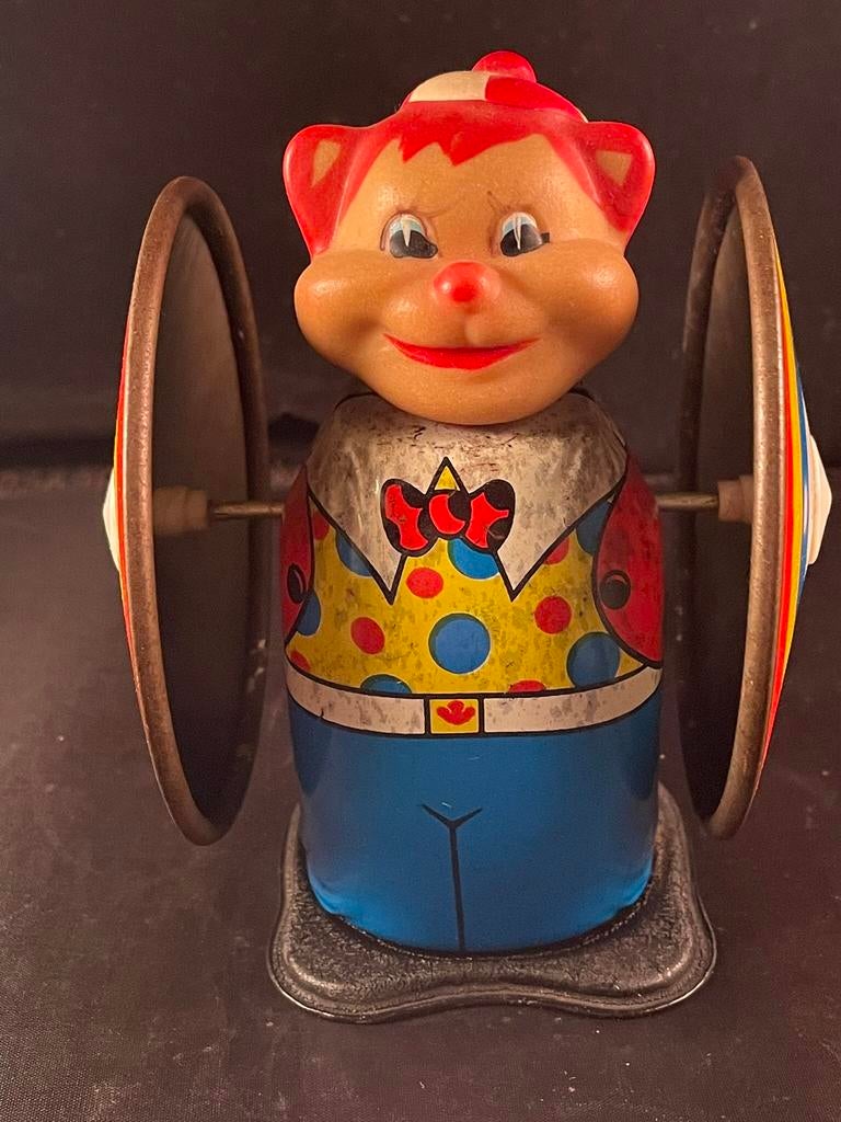 Opwindbare clown / blikken speelgoed, Antiek en Kunst, Antiek | Speelgoed, Ophalen of Verzenden