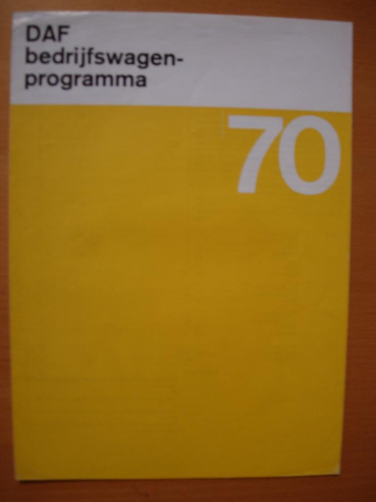 DAF Programma Brochure 1970 NL 2600 2400 1900 1600 1300 1100, Ophalen of Verzenden, Zo goed als nieuw, Overige merken, DAF