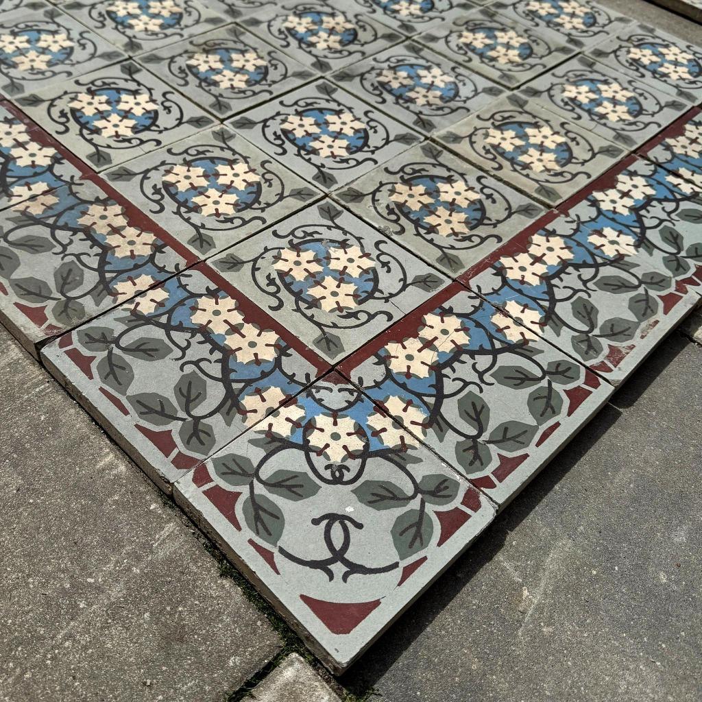 10+ m2 antieke keramiek tegels 1900, Doe-het-zelf en Verbouw, Tegels, Gebruikt, Keramiek, Ophalen of Verzenden, Minder dan 20 cm