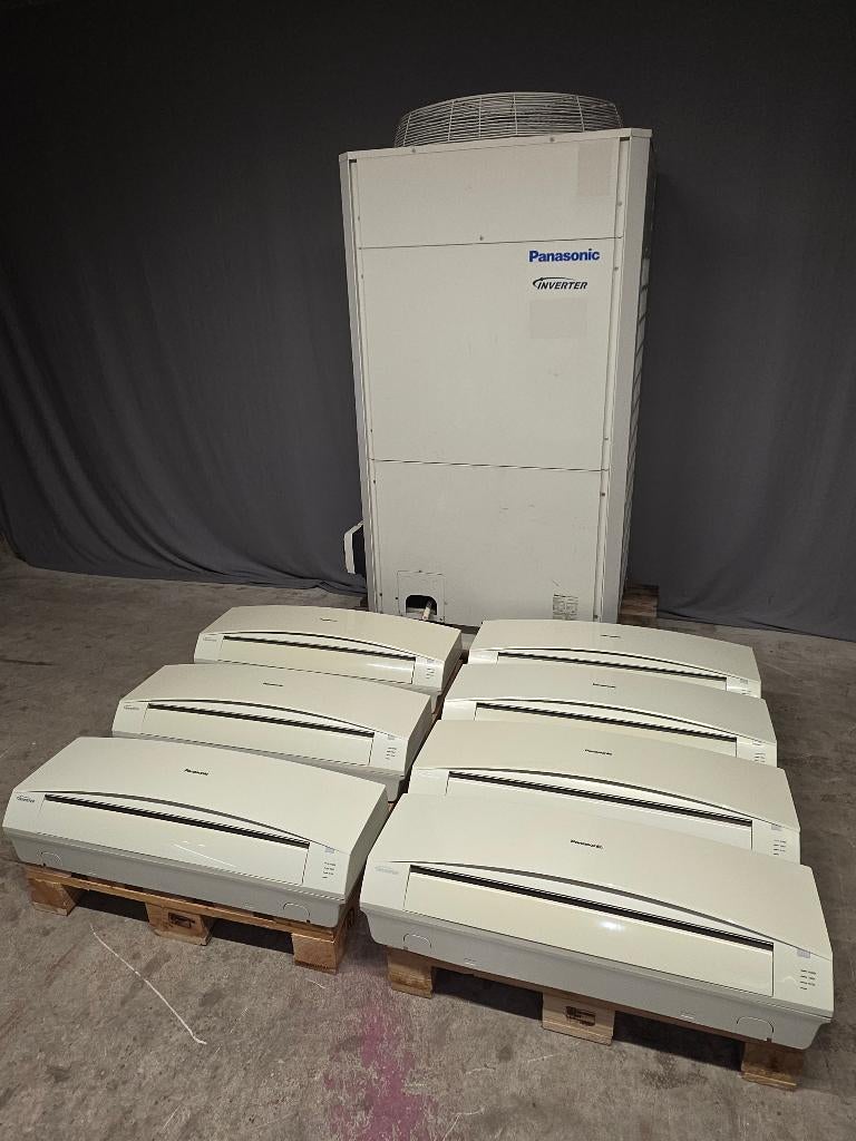 Panasonic VRF airco warmtepomp inverter 7x wandunit 25 kW, Witgoed en Apparatuur, Airco's, Koelen en Ontvochtigen, Timer, Refurbished