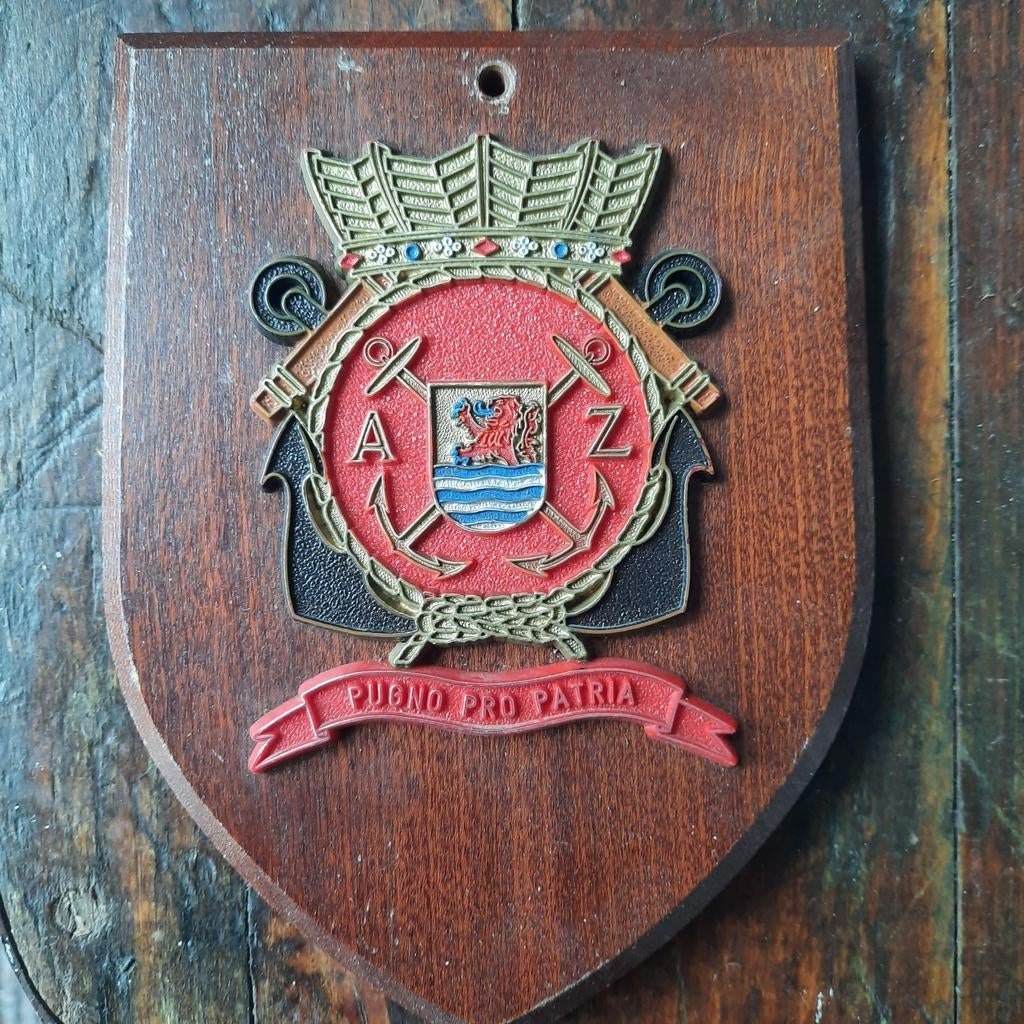 MARINE WAPENSCHILDJES, Ophalen of Verzenden, Landmacht, Nederland, Embleem of Badge