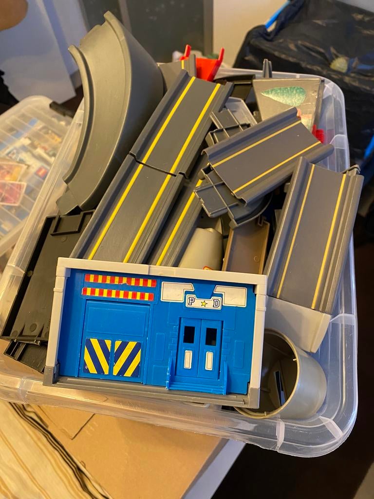 Matchbox autoweg en toebehoren (vintage), Kinderen en Baby's, Speelgoed | Racebanen, Gebruikt, Zelf te bouwen, Handmatig, Ophalen