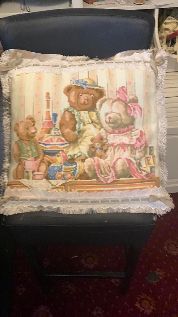 Beren kussen brocante vintage NU 49,95, Ophalen of Verzenden, Zo goed als nieuw, Stoffen beer, Overige merken