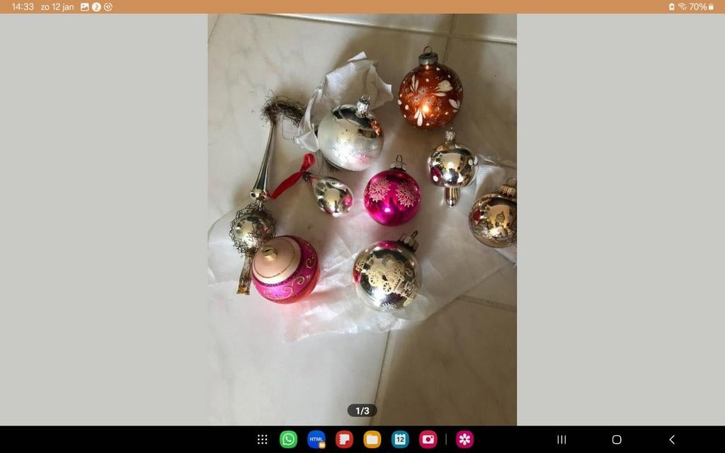 190 Diverse kleuren maten oude vintage antieke kerstballen, Diversen, Kerst, Ophalen