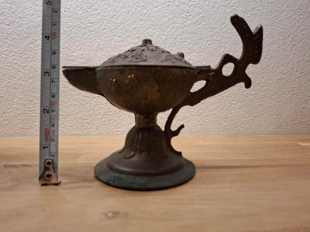 Antiek olielampje.  Voor een passende prijs is deze voor u., Antiek en Kunst, Antiek | Tin, Ophalen of Verzenden