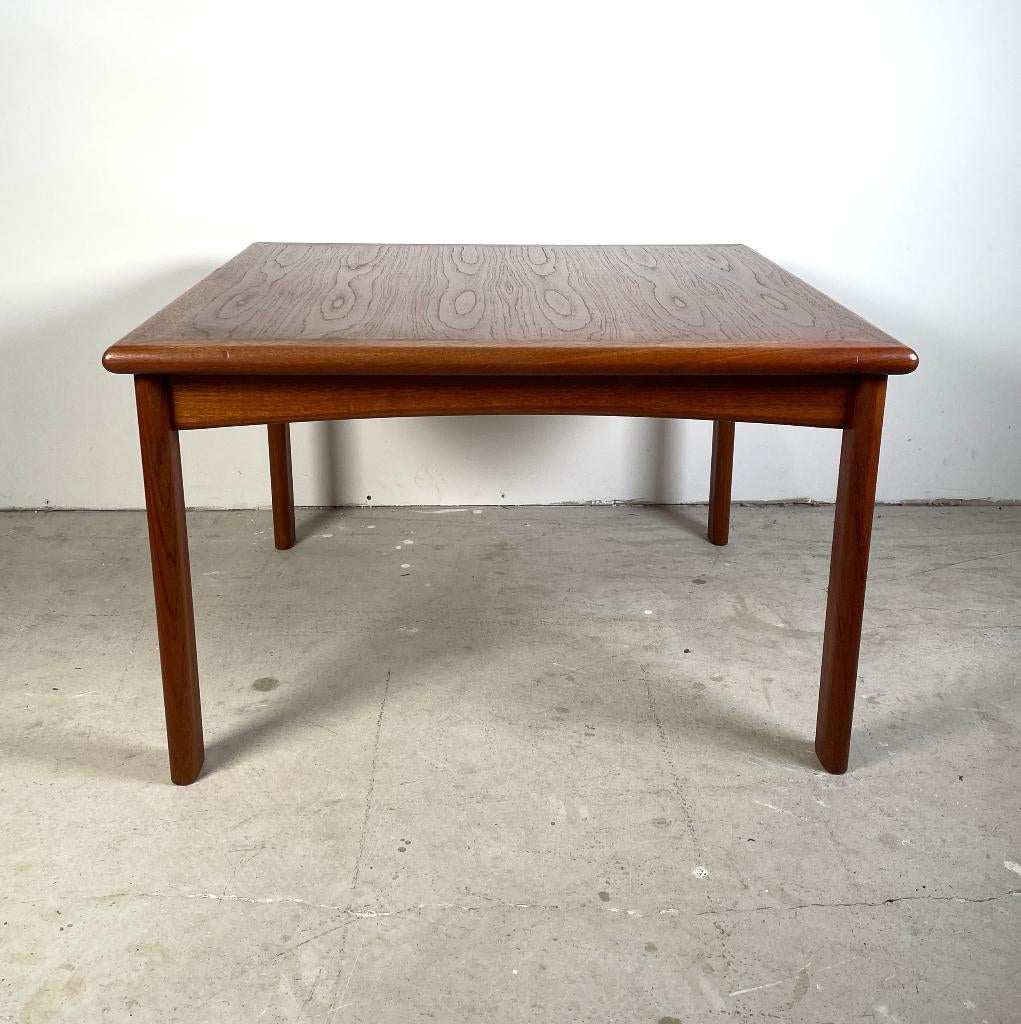 Deense teak bijzettafel, Glostrup, Gebruikt, 55 tot 75 cm, Hout, Ophalen