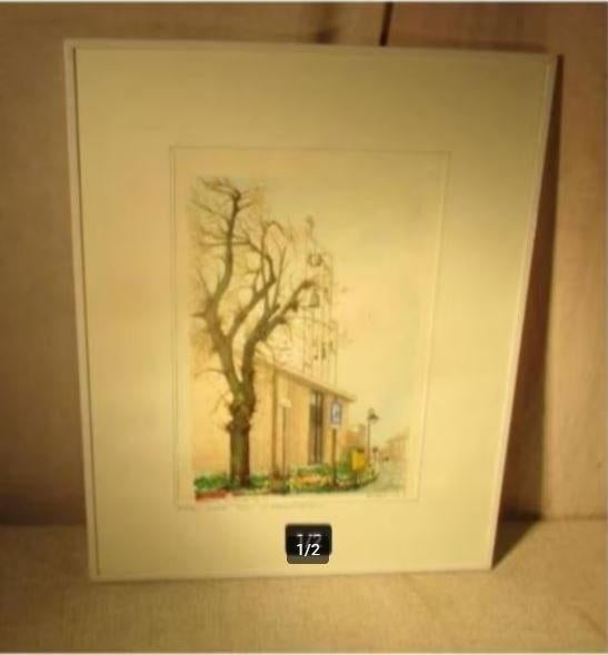 Mooi Aquarel 'St Katelijne Waver' - Paul Goossens, Antiek en Kunst, Ophalen of Verzenden