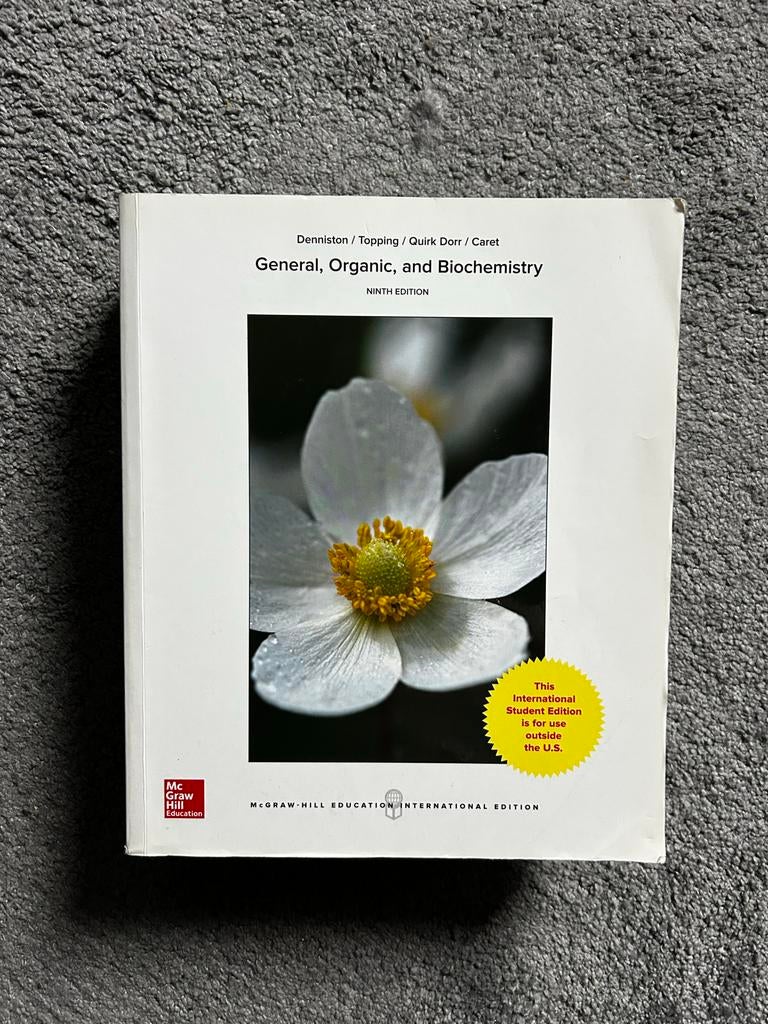 General, Organic, and Biochemistry - 9th Edition, Boeken, Ophalen of Verzenden, Beta, Zo goed als nieuw, HBO