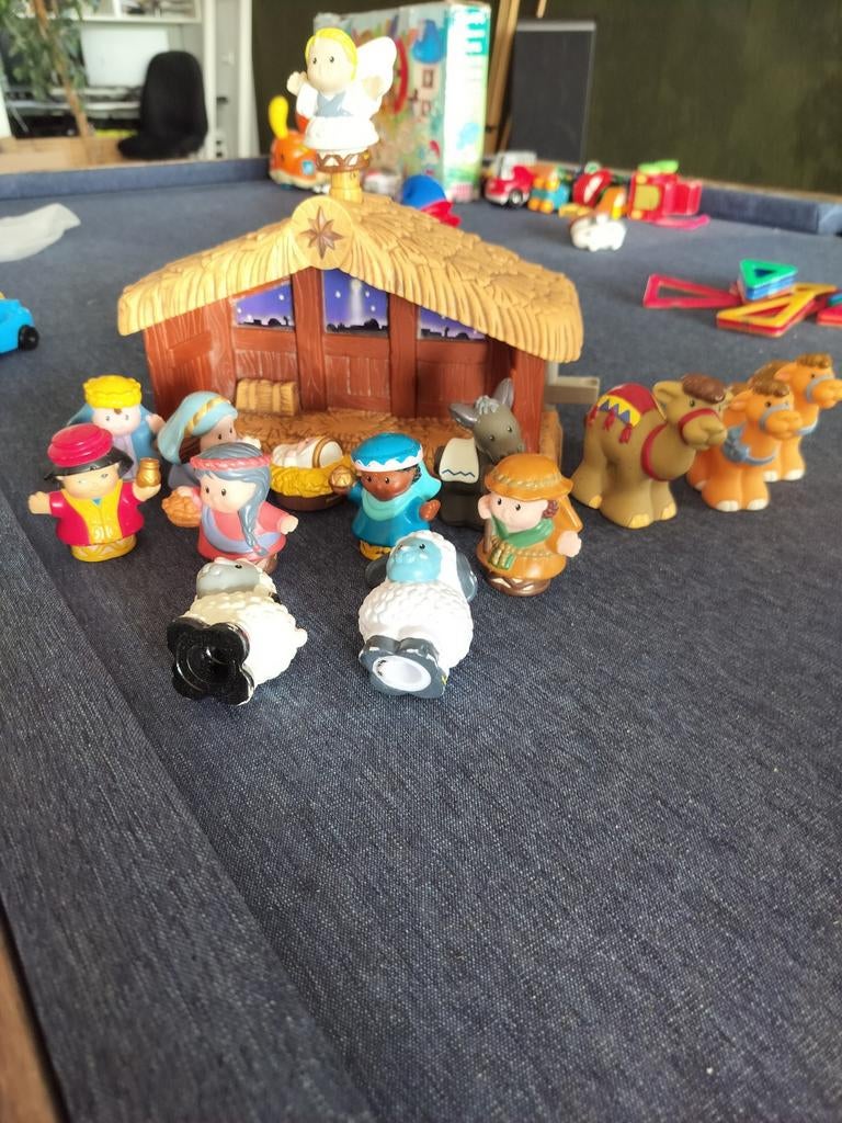 Kerststal met Kerstverhaal, Geluid & Figuren, Ophalen of Verzenden, Gebruikt, Speelset, Met geluid