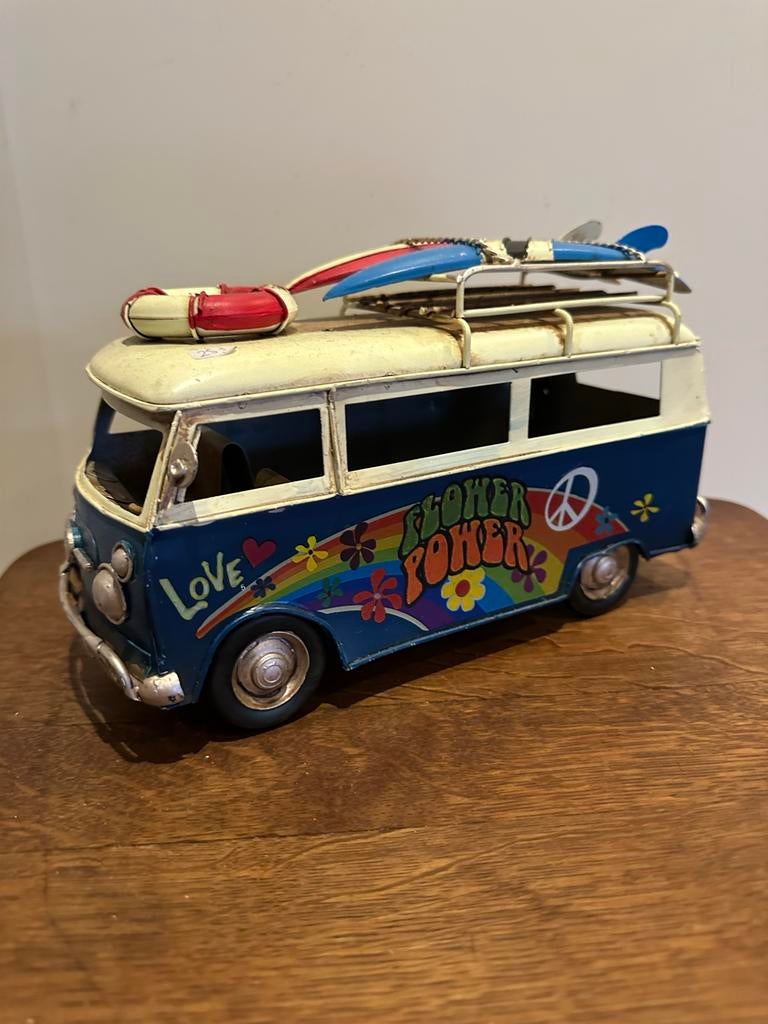 Retro Blikken Hippie Bus Van, Ophalen of Verzenden, Gebruikt