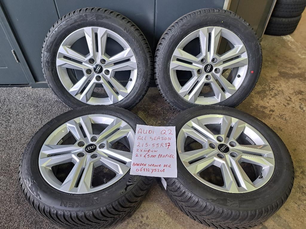 Audi Q2 all season banden set 215/55R17 origineel Audi Q2, Auto-onderdelen, Ophalen, Nexen, Banden en Velgen, 17 inch