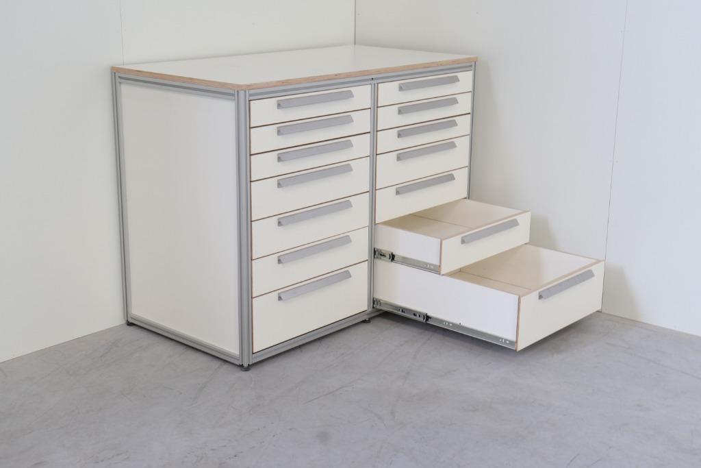 Werkbank werkplaatsinrichting ladekast - voorraad of op maat, Ophalen of Verzenden, Nieuw, 70 tot 120 cm