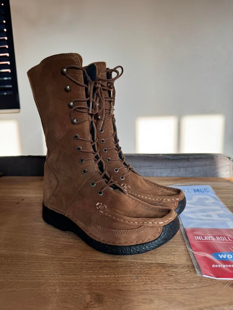Wolky  bruine roll moc veter laarzen maat 39 nieuwstaat🧡🤎, Ophalen of Verzenden, Zo goed als nieuw, Bruin, Hoge laarzen