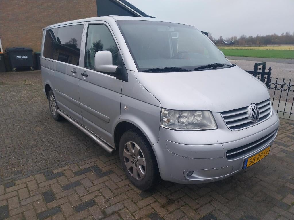 Volkswagen Transporter Bestel 2.5 TDI 96KW DC 1.0 2004, Auto's, Voorwielaandrijving, Stof, Zwart, Volkswagen
