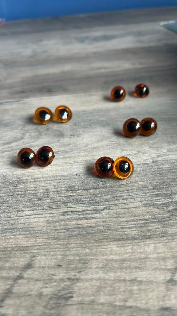 Glazen poppen ogen bruin, Verzamelen, Poppen, Ophalen of Verzenden, Nieuw, Pop