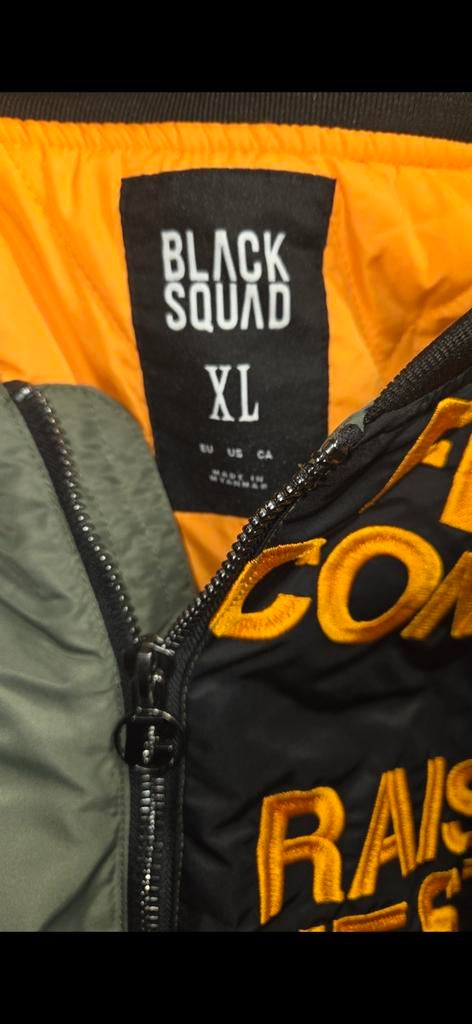 Black Squad jas unisex maat L/XL, Kleding | Heren, Ophalen of Verzenden, Zo goed als nieuw, Maat 56/58 (XL), Zwart