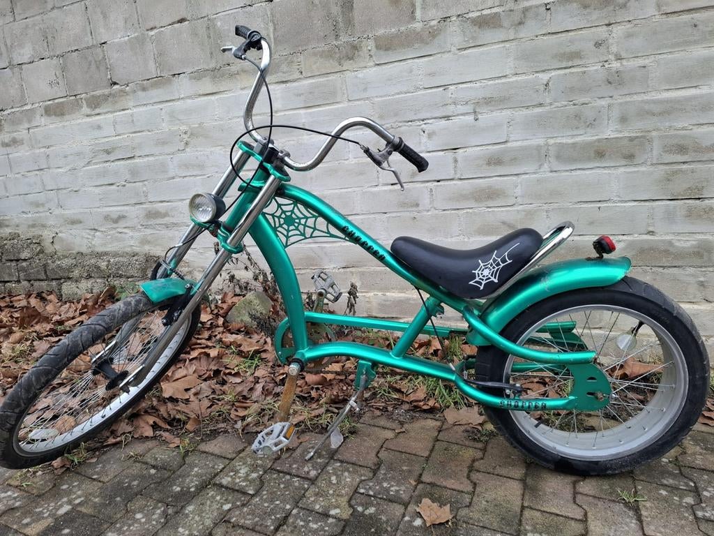 Te koop: Stoere chopperfiets – unieke look – rijdt goed, Minder dan 47 cm, Ophalen, Zo goed als nieuw, Staal