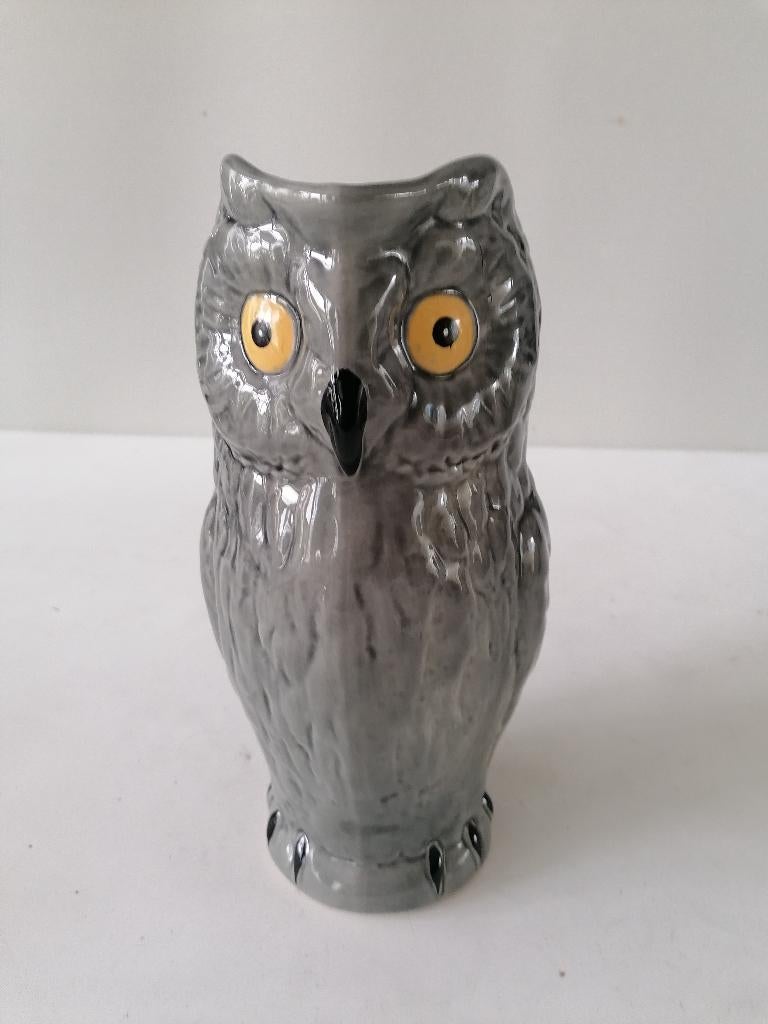 Franse brocante kan in de vorm van een uil izgst 28 cm, Ophalen of Verzenden