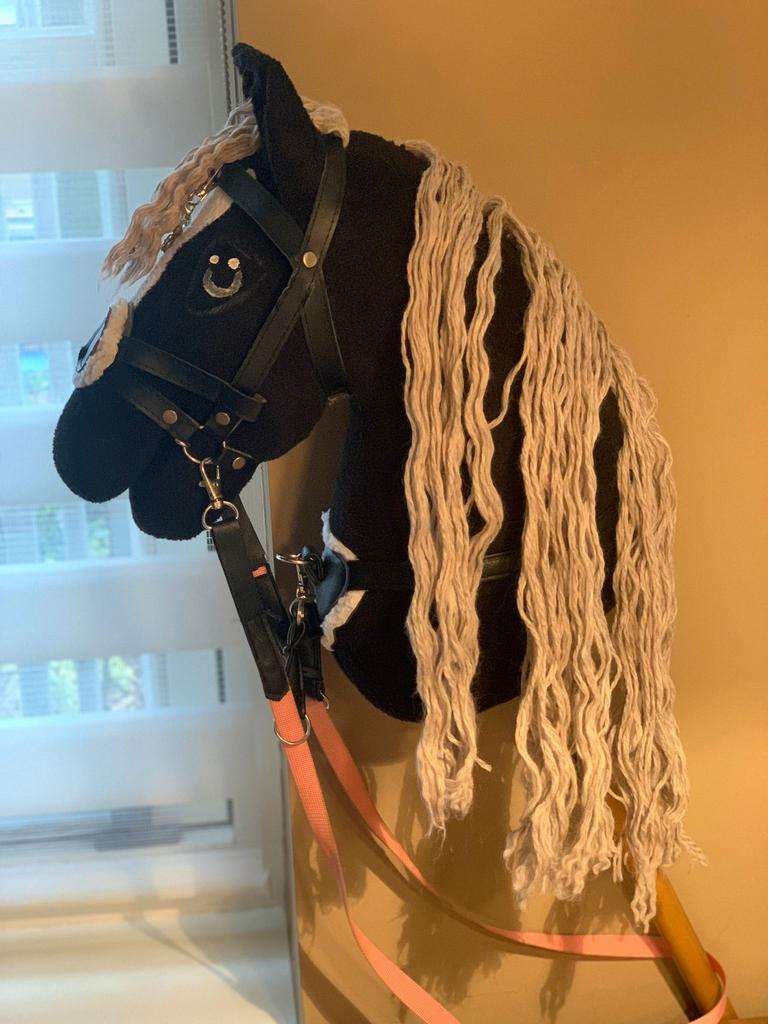 Handgemaakte hobbyhorse incl toebehoren, Ophalen, Zo goed als nieuw