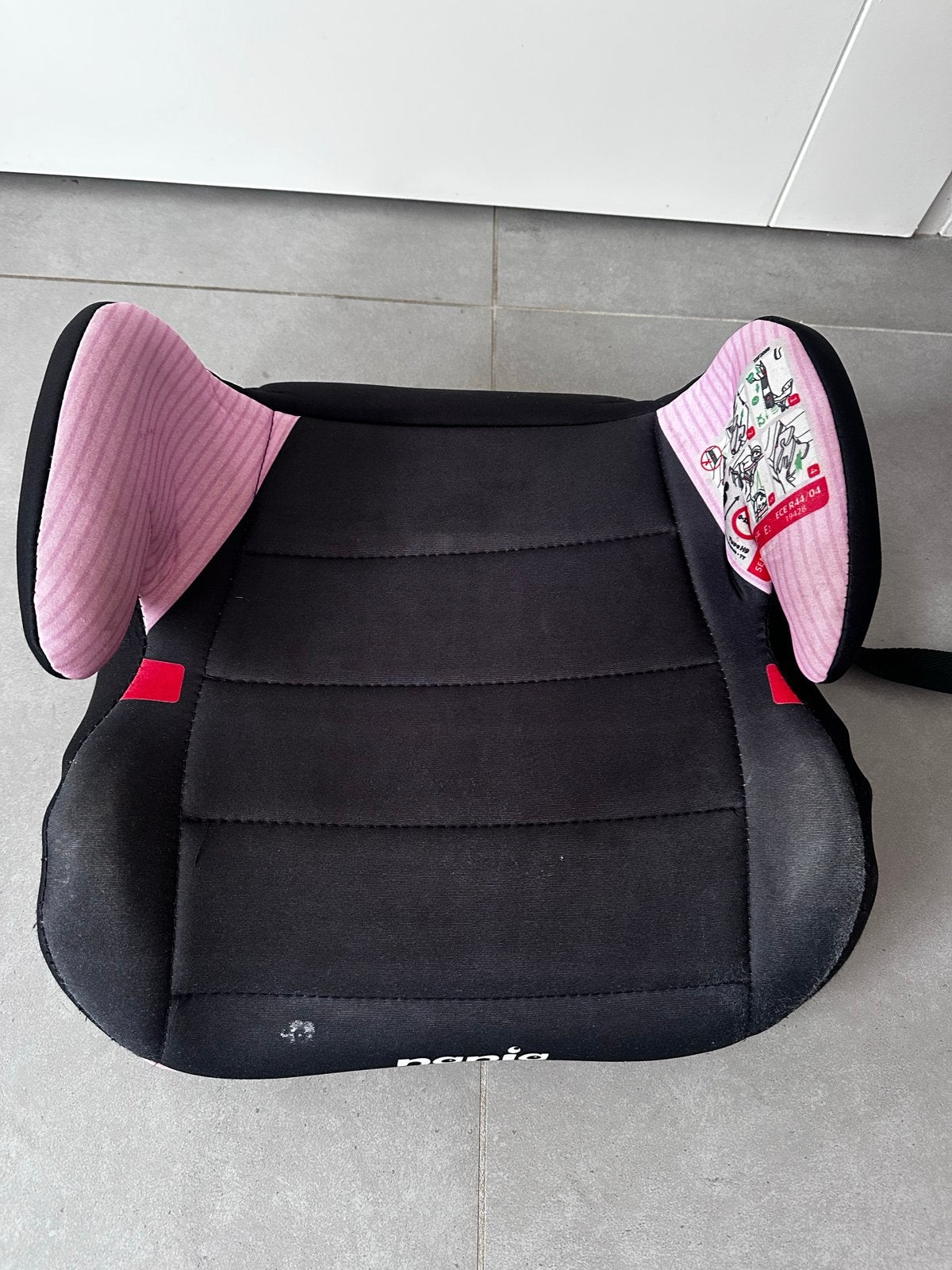 Nania autostoelverhoger roze/zwart, Overige merken, 15 t/m 36 kg, Ophalen of Verzenden, Gebruikt