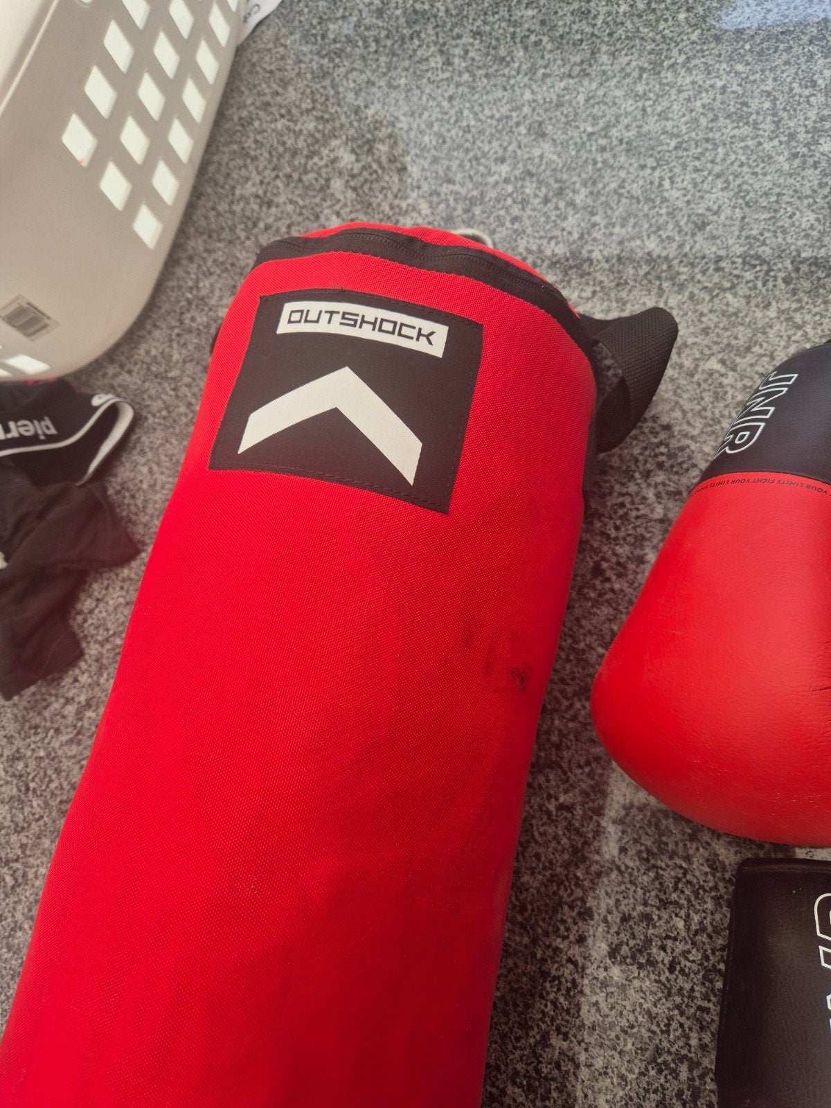 Kickboks zak met handschoen, Sport en Fitness, Ophalen, Bokshandschoenen