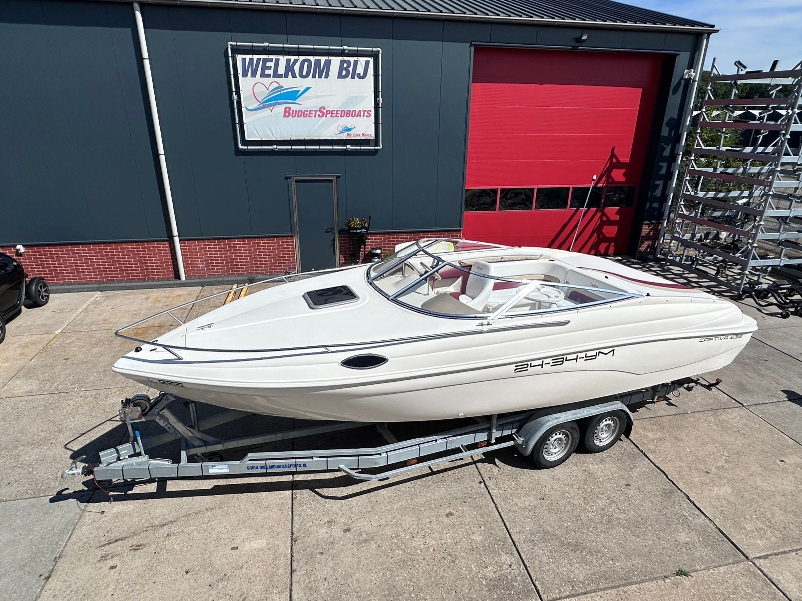 Zeer nette speedboot rinker captiva 232 met zgan motor, Watersport en Boten, Gebruikt, Binnenboordmotor, Ophalen of Verzenden