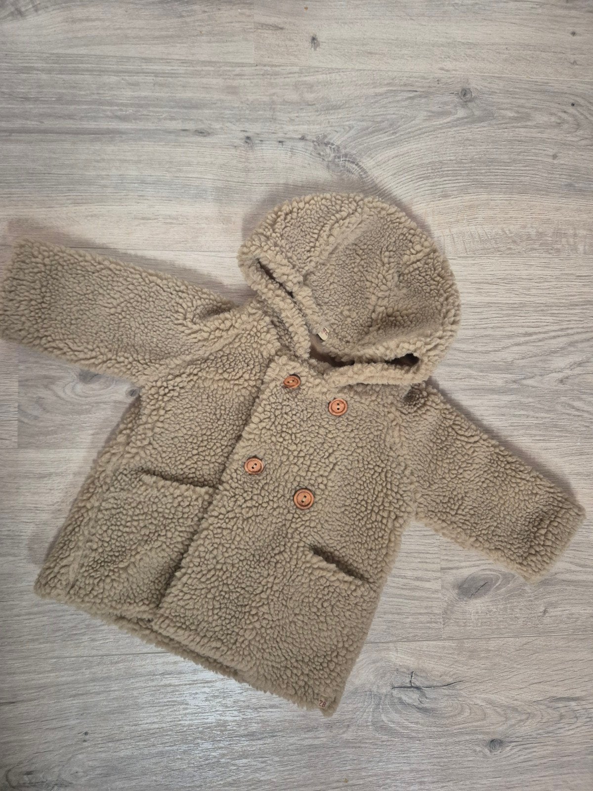 Z8 - Teddy jas voor baby's meisjes - Maat 68, Jongetje of Meisje, Ophalen of Verzenden, Zo goed als nieuw, Jasje
