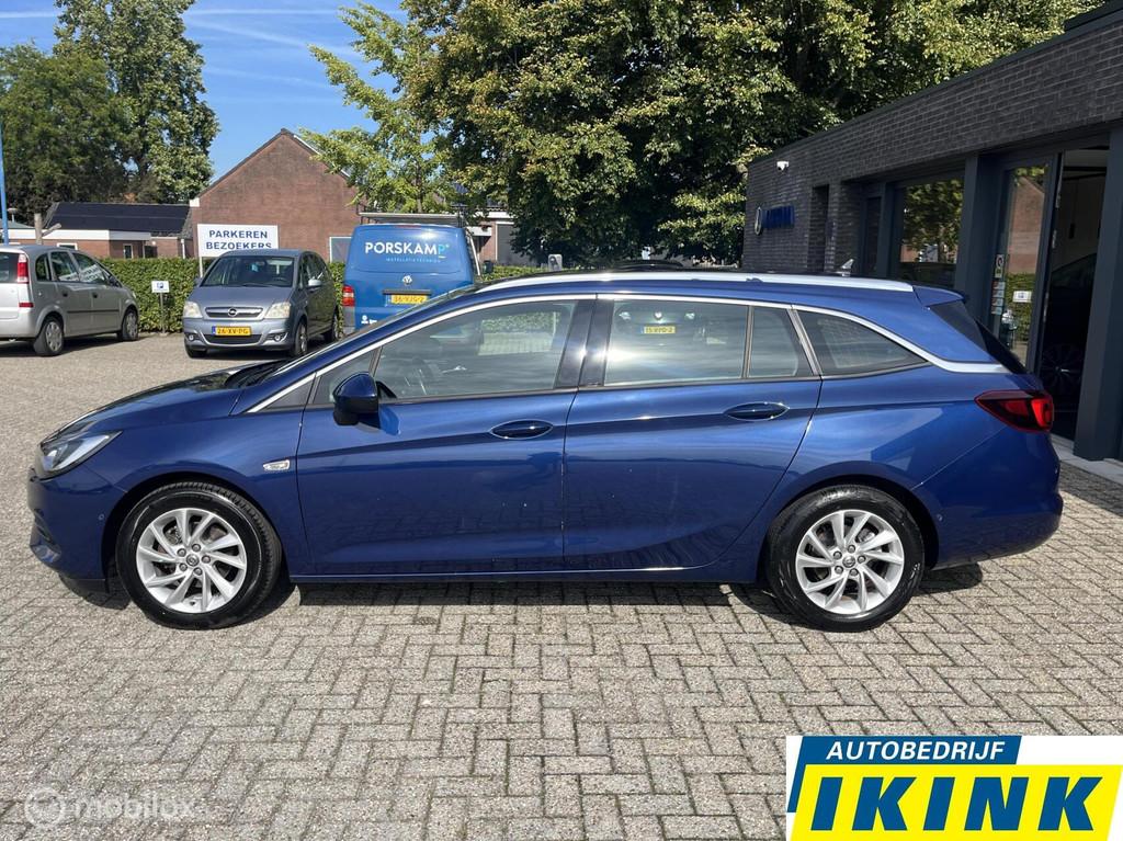 Opel Astra Sports Tourer 1.2 Blitz Elegance | Camera, Trekha, Voorwielaandrijving, 1199 cc, Blauw, Leder en Stof