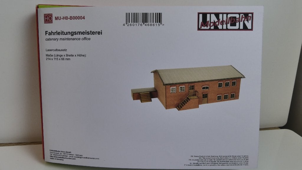 Bouwdoos H0: Modelbahnunion Fahrleitungsmeisterei Lasercut, Overige merken, Brug, Tunnel of Gebouw, Nieuw, Ophalen of Verzenden