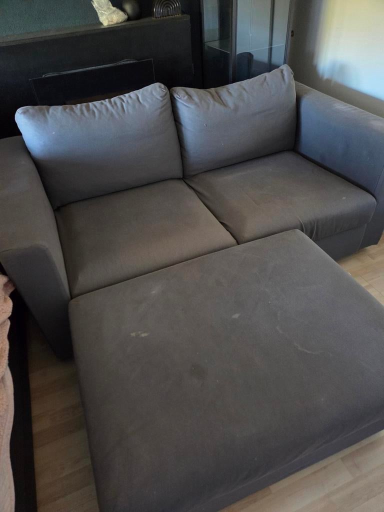 2 zits bankje met hocker, Ophalen, Gebruikt