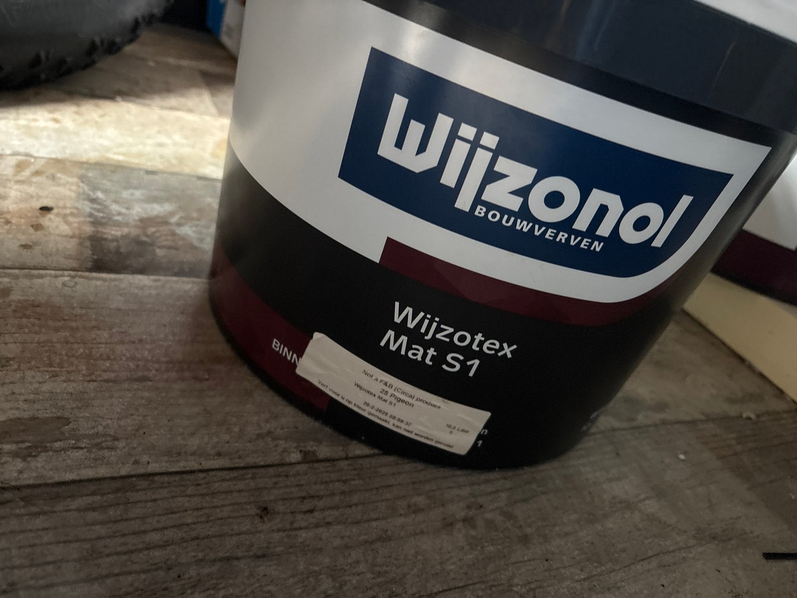 7 emmers Wijzonol Wijzotex Mat S1 verf - donkergrijs (Pigeon, Ophalen, Gebruikt, Verf, 20 liter of meer