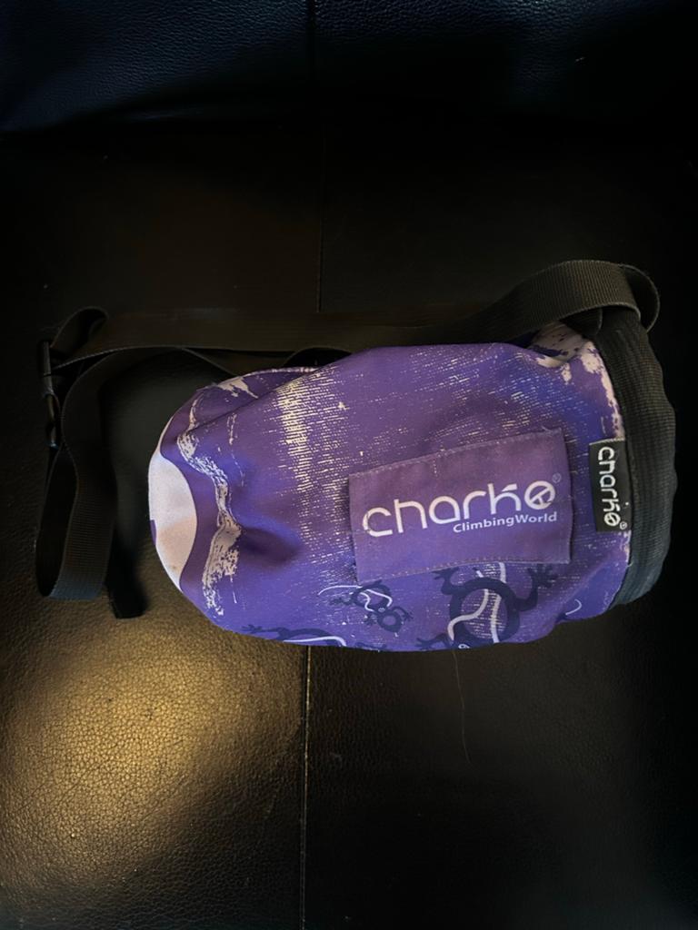 Charko Klimsport Pofzak - Paars met Vredesteken, Sport en Fitness, Klimsport, Ophalen of Verzenden, Gebruikt, Klimsport-accessoire