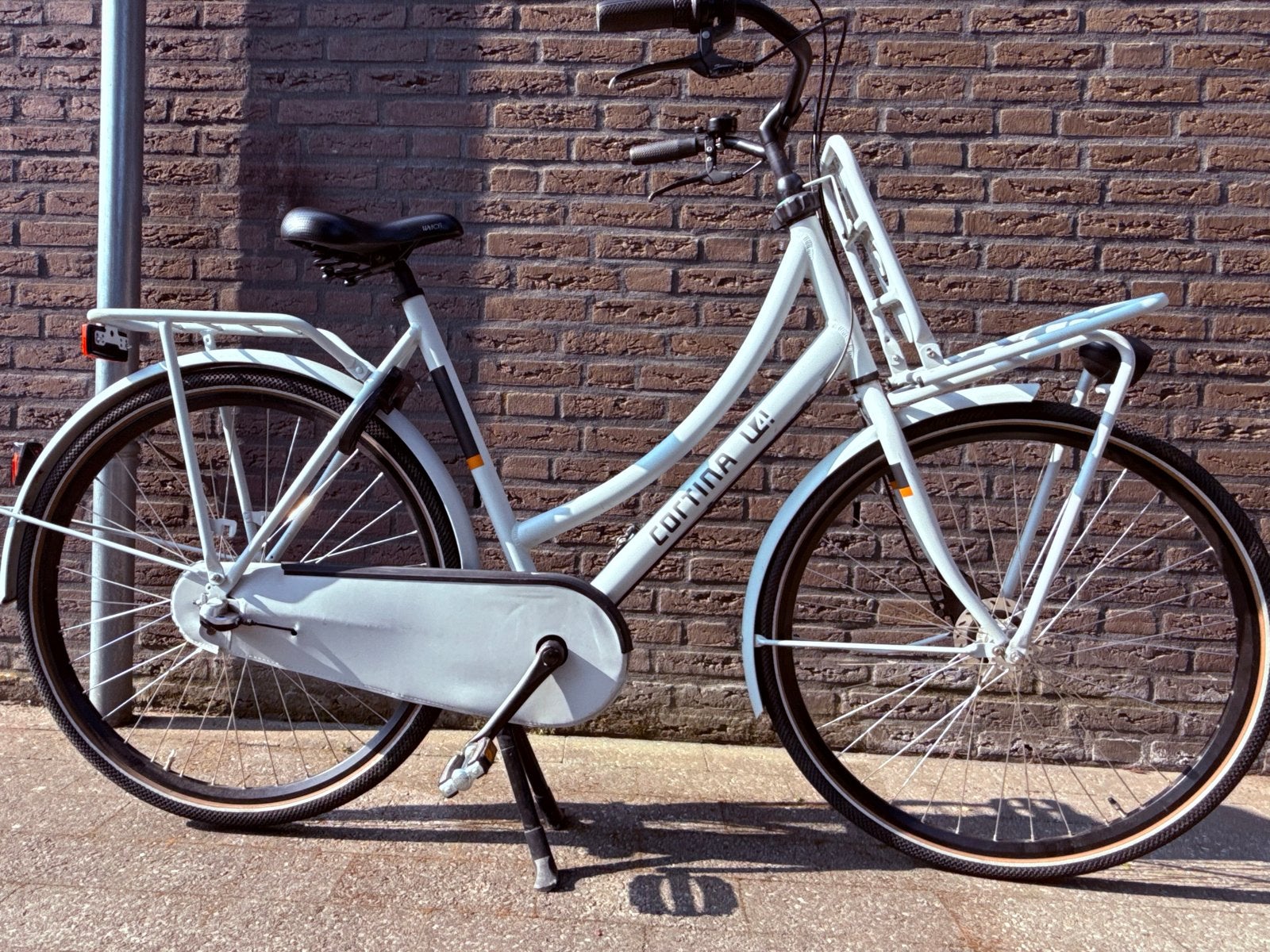 Cortina U4 Transportfiets - 57 cm - Smooth Grey Matt -, Velgrem, Versnellingen, 56 cm of meer, Zo goed als nieuw