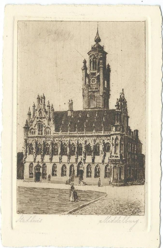 Ansichtkaart MIDDELBURG  Stadhuis, Verzenden, Ongelopen, Zeeland