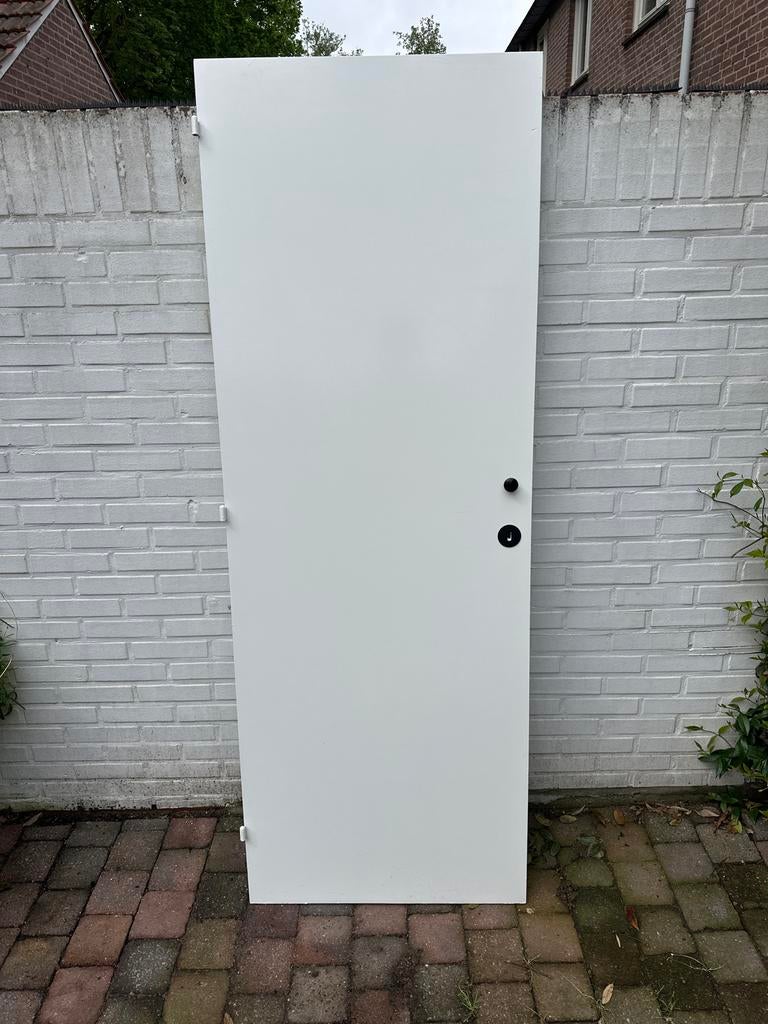 Witte deur, 200x72x3cm, gebruikt voor kast, Doe-het-zelf en Verbouw, Deuren en Horren, Ophalen, Gebruikt, Minder dan 80 cm, Binnendeur