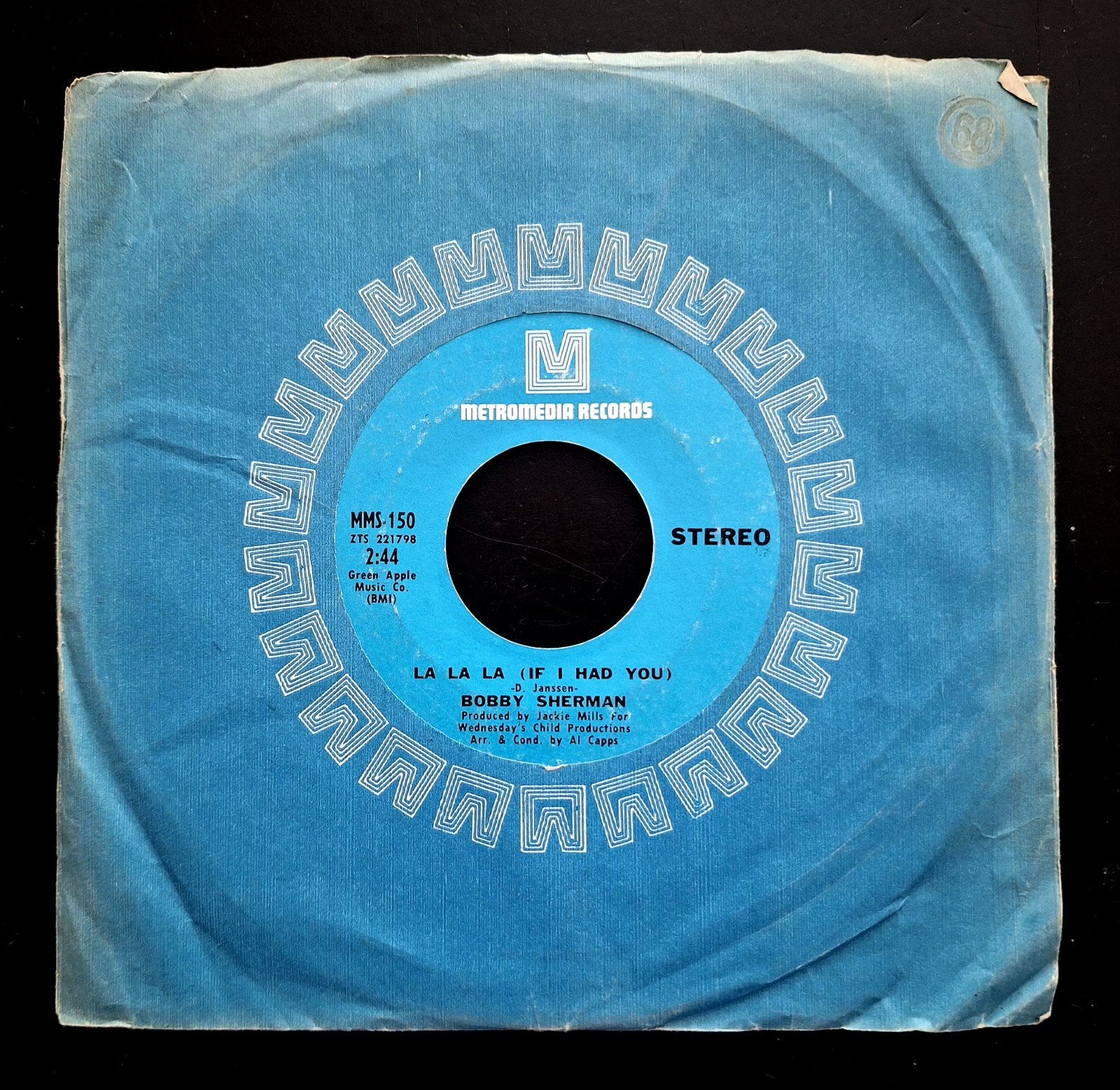 7"/SINGLE  BOBBY SHERMAN - La La La (If I Had You), Ophalen of Verzenden, Gebruikt, Pop