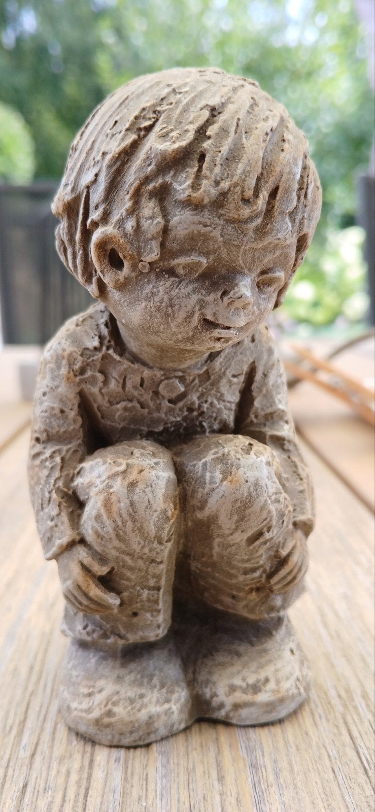 Vintage beeldje van jongen, Kunsthandel Potters Breda, Ophalen of Verzenden
