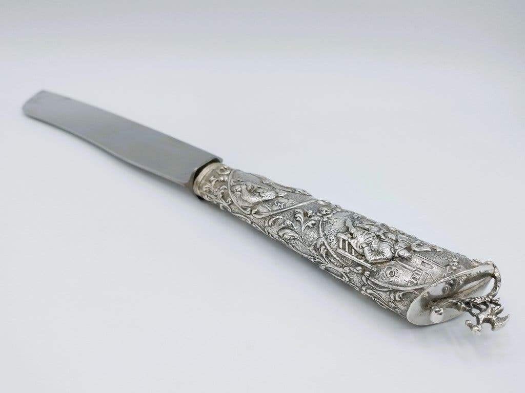 Mes met zilveren heft, Nederland, ca. 1900, Verzenden, Zilver