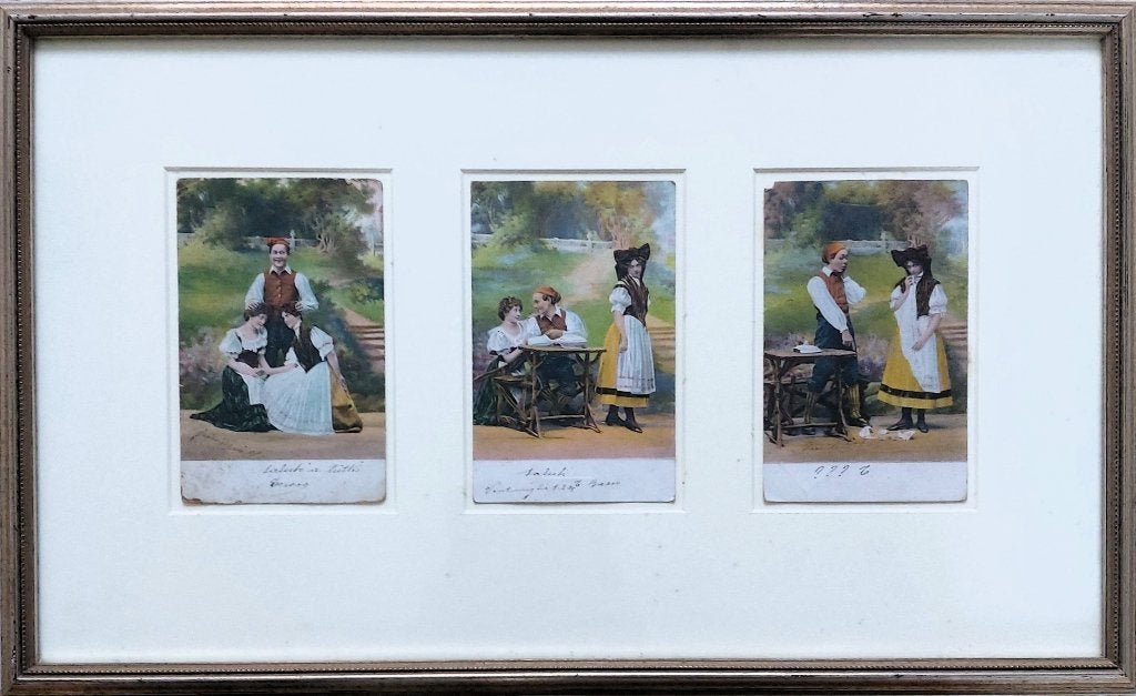 3 verhalende Italiaanse ansichtkaarten uit begin 1900, Verzamelen, Ophalen of Verzenden, Voor 1920, Overige thema's