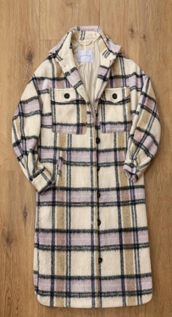 LOAVIES geruite jas XS, Beige, Ophalen of Verzenden, Maat 34 (XS) of kleiner, Loavies