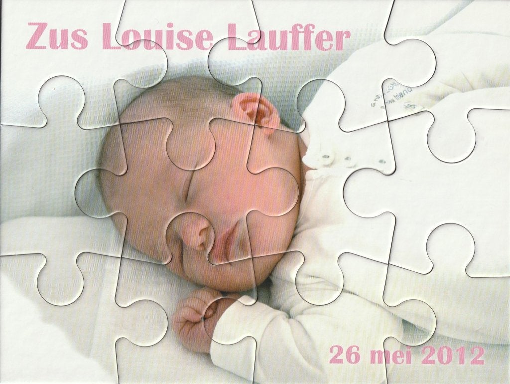 Puzzelstukjes, Ophalen of Verzenden, 2000 tot heden, Geboortekaartje