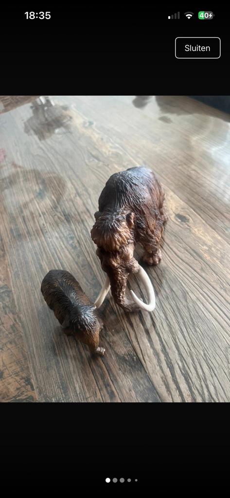 Schleich mammoet groot en klein zeldzaam, Ophalen of Verzenden, Zo goed als nieuw