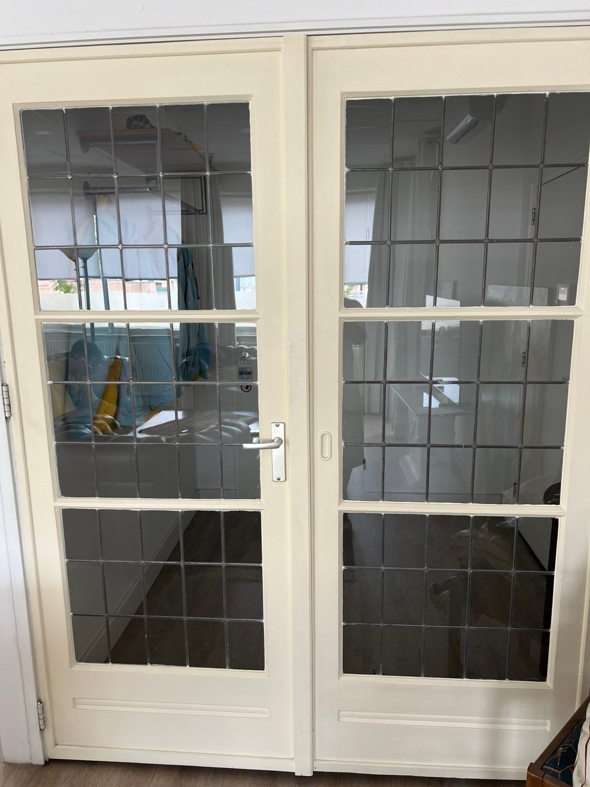 Glas in lood deuren, Doe-het-zelf en Verbouw, Deuren en Horren, Ophalen, Binnendeur, 200 tot 215 cm, Glas