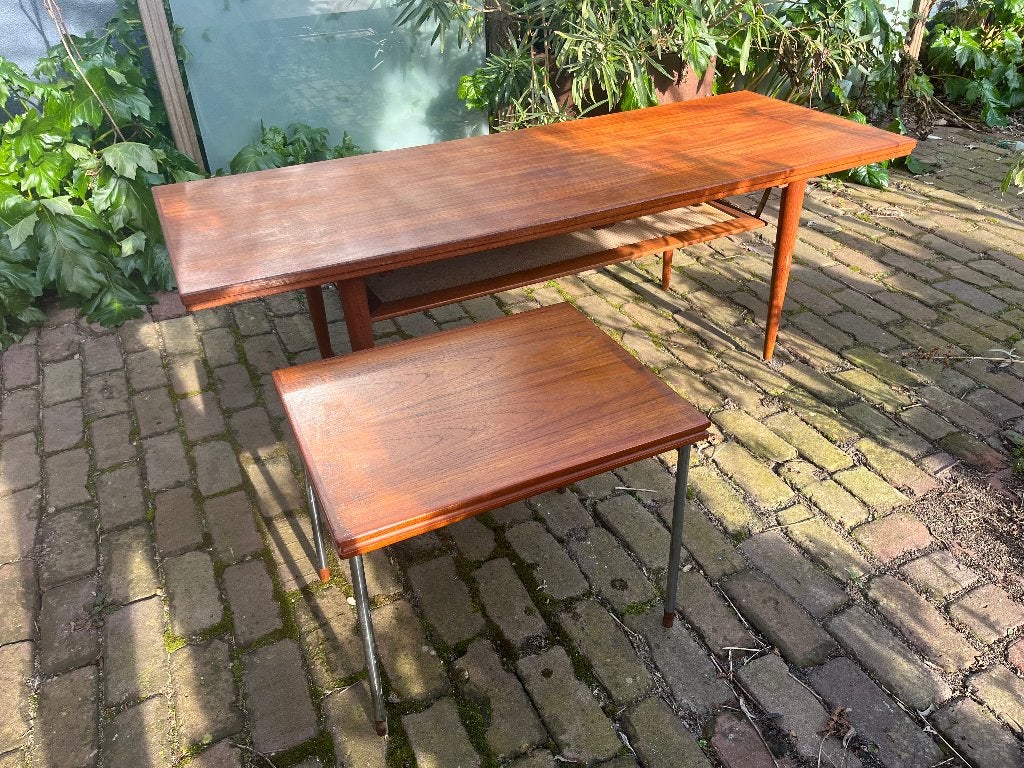 Deens Danish Design Teakhout salontafel set, Huis en Inrichting, Tafels | Salontafels, Ophalen, 100 tot 150 cm, 50 tot 100 cm