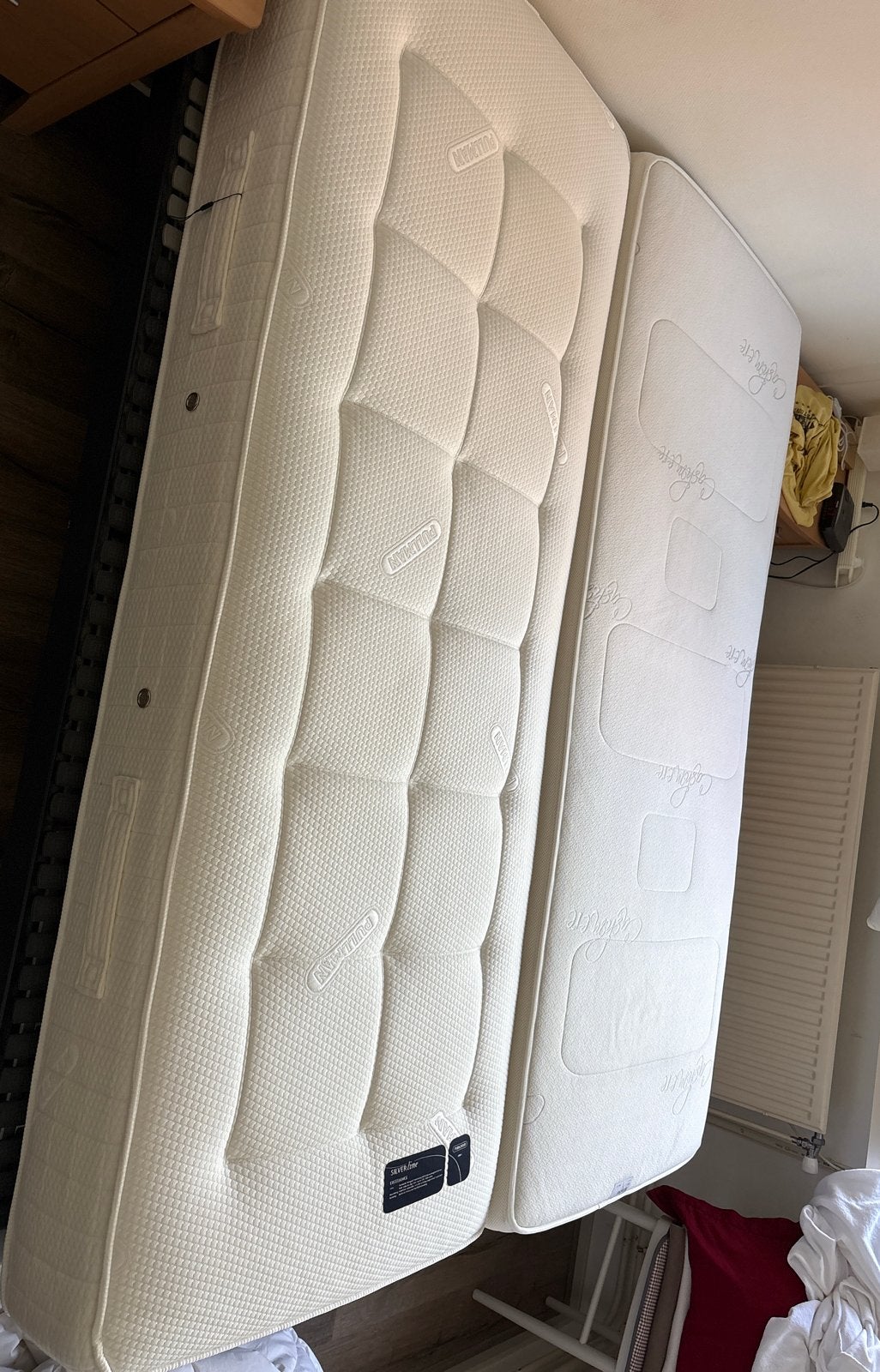 2 pers. bed incl. 2 electr. lattenbodems (160 x 200 cm), Gebruikt, Tweepersoons, Ophalen of Verzenden, 200 cm