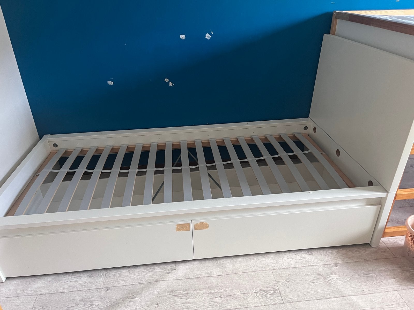 Ikea malm wit met lades, Ophalen, Gebruikt, Eenpersoons, Wit