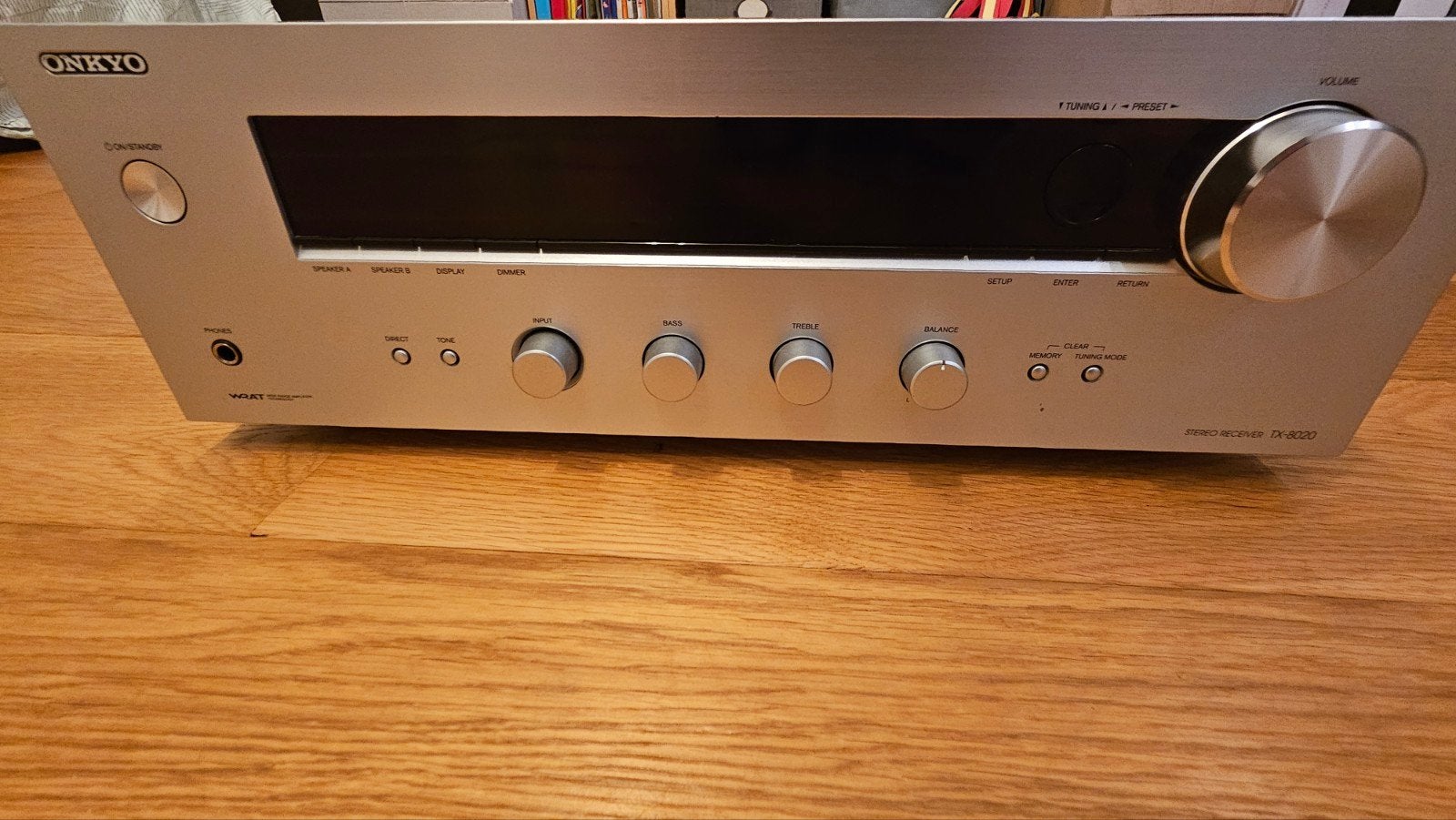 Onkyo TX-8020 Stereo Receiver, Ophalen of Verzenden, Zo goed als nieuw, 60 tot 120 watt, Stereo