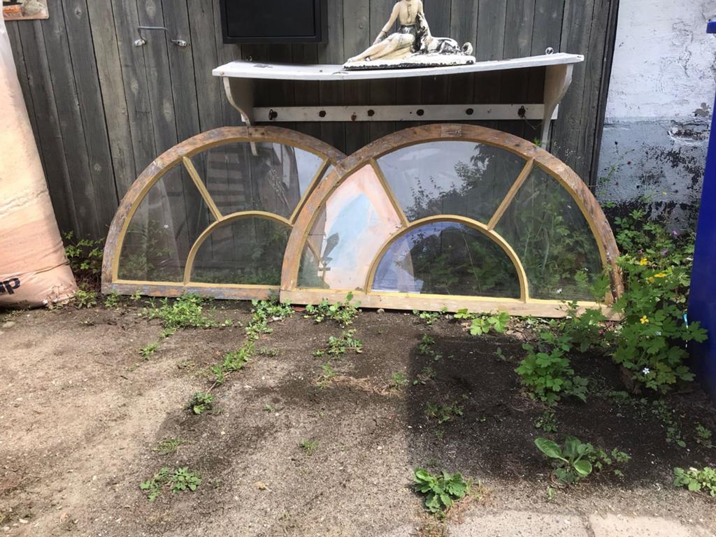 Set van 2 houten brocante ramen, Ophalen